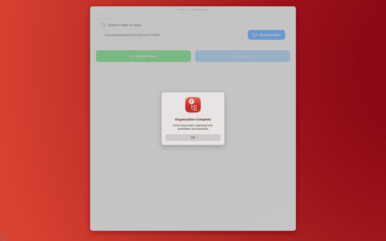 Fonts To Subfolders screenshot 5