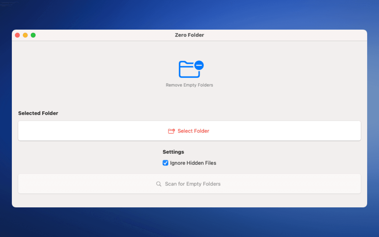 Zero Folder screenshot 1